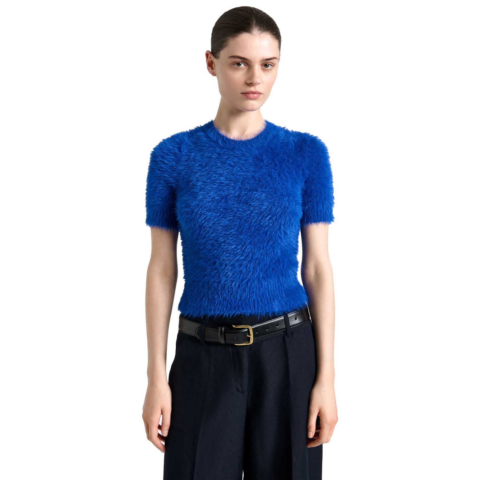 Cue Fluffy Short Sleeve Knit
